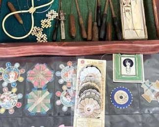 Antique Sewing Tools French Thread Holders