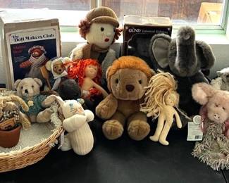 Vintage Stuffed Animals Gund, The Doll Makers Club 