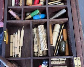 Antique NeedleSewing Supplies Holders