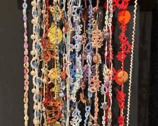 Tatted Necklaces Locket, Pendant  Buttons 