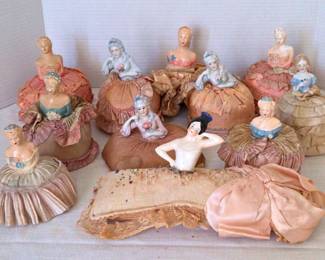 Antique  Vintage Half Doll Pin Cushions 