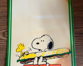 Vintage Snoopy metal writing board