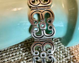 Taxco heavy vintage sterling bracelet