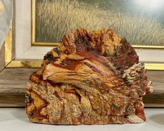 Rattlesnake agate with carved eagle head