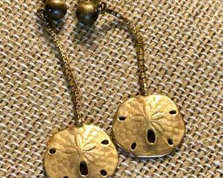 14k Sandollar earrings