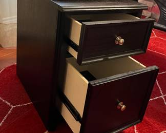 Black end table.