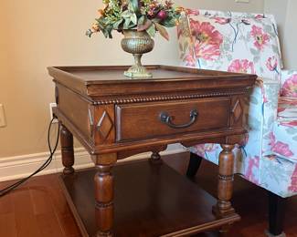 Wooden end table.
