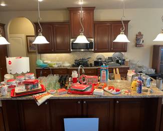 Lots of dishware.