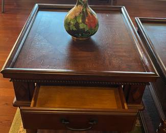 Wooden end table.