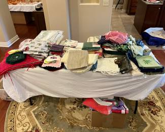 Aprons and kitchen linens.