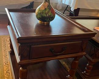 Wooden end table.