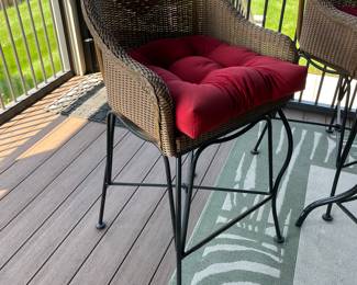 Patio table and four chairs set.