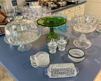 Collection of vintage glassware