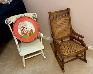 Vintage children’s rockers