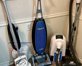Oreck orbital buffer/cleaner, upright & canister vacuum-all work great!