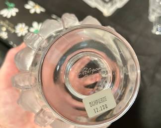 Lalique signed Dampierre vase