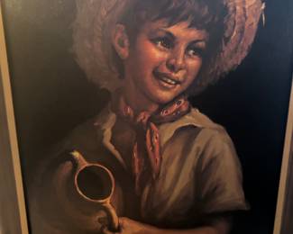 Boy Picture in Wooden Frame