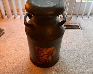 Vintage Painted Milk Can