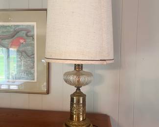 Brass and Crystal Lamp