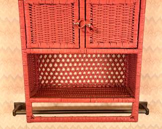 Dainty Wicker Wall Cabinet