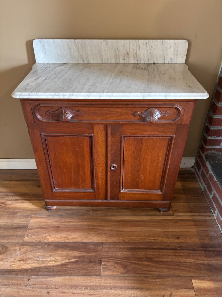Marble top wash stand
