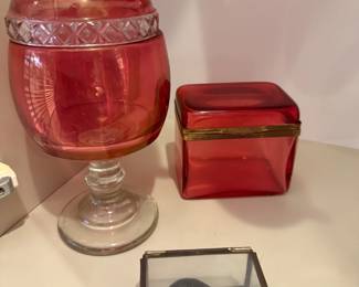 RED GLASS BOX SOLD