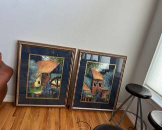 Two large pieces of art