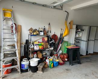 A frame ladder
Garage