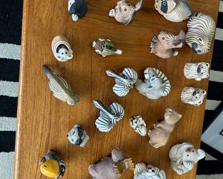 Vintage Artesania Rinconada Animals Ceramic Signed Figurines