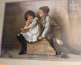 Iithograph.."temptation of Adam" K. Witkowski