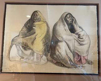 Original Lithograph by Zuniga (86/135) 1981-"Figures Sentata"