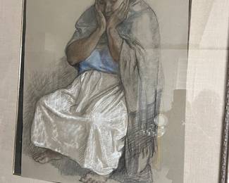 Original Crayon & Pastel by Zuniga "Preocupado"