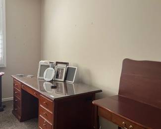 Large practical desk...Game table with two leaves..both in good condition