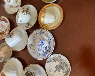 Collection of fine china demi cups