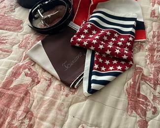 Quality belts (Giorgio Armani, DNKY, Saks. Suzi Oher....small size) Scarves (Bob Makey, Ralph Lauren, Roma...