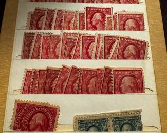1912 - 1921 Washington 2 Cent Stamps