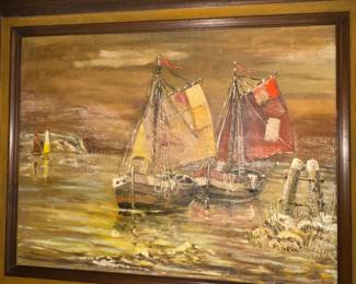 Sailboat/ Nautical Oil Painting