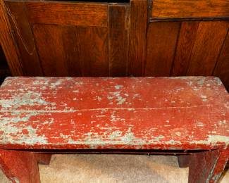 Antique Red Bench