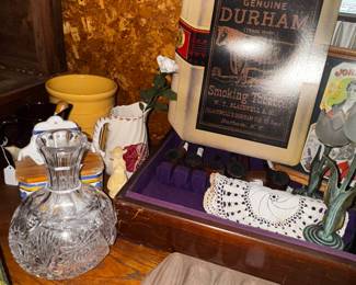 Vintage and Antique Pipes
Porcelain Salt Box
Crystal Water Decanter