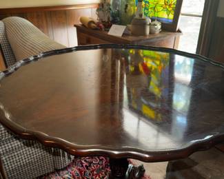 Antique Mahogany Tilt Top Bird Cage Table