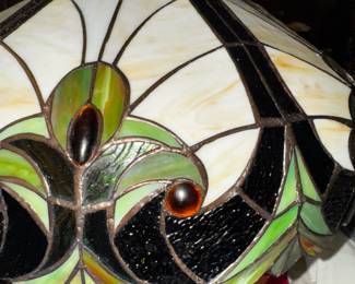 Vintage Stained Glass Lamp