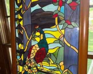 Gorgeous Peacock Stained Glass