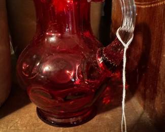Fenton Cranberry Pitcher