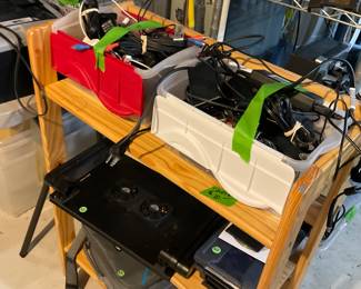 Assorted camera equipment, real to real laptops Etc