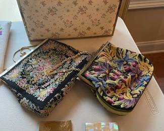 Vintage Purses, Mother of Pearl Compacts