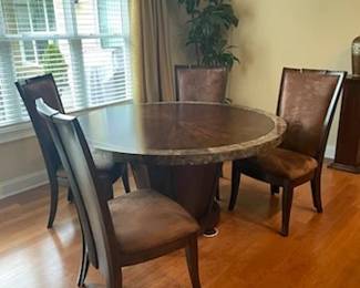 Dining Table/4 Upholstered Chairs