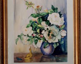 Original watercolor painting by listed artist