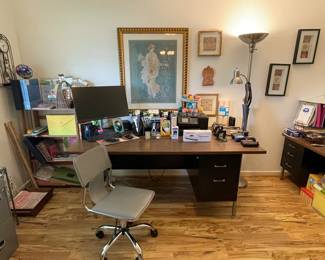 Cute 1960's Mid-century modern matching adult and child desks