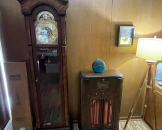 Never used Colonial grandfather clock with German clockwork!