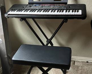 Yamaha Keyboard with Stand and Stool